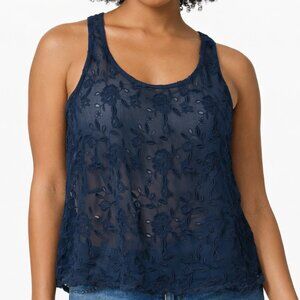 NWT Abercrombie & Fitch Eyelet Lace Racerback Tank | Size Medium